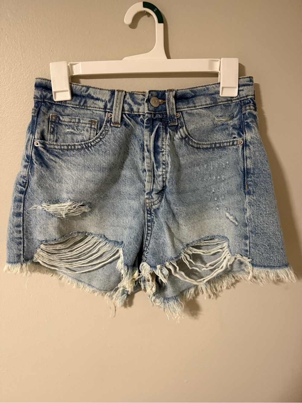 Target wild fable High-Rise Light Blue Distressed Denim Shorts
